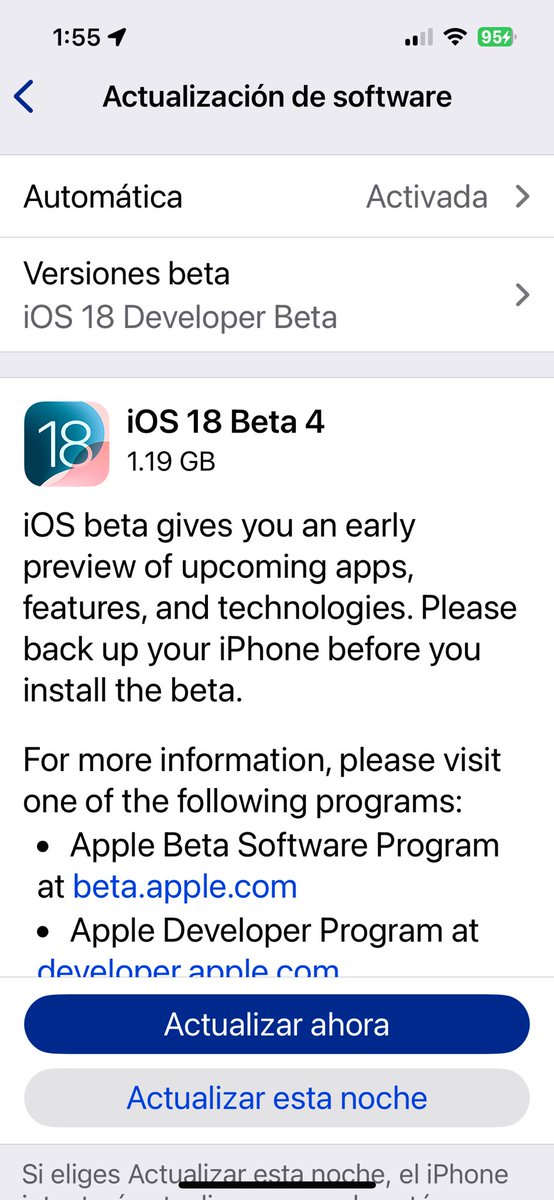 DanielYeme's tweet photo. iOS 18 Beta 4, para Desarrolladores, ya Disponible https://t.co/QRowkGjsb8