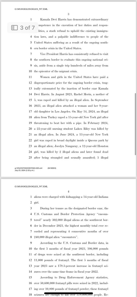 Olivia_Beavers's tweet photo. GOP Rep. Andy Ogles (R-Tenn.) just introduced articles of impeachment against VP Kamala Harris for high crimes and misdemeanors https://t.co/M5xtvcR2M2