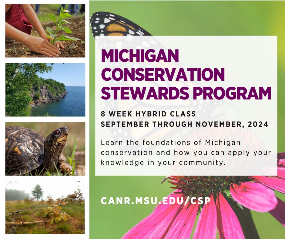 MSUExtension's tweet photo. Returning with cohort locations in Berrien, Marquette (first ever cohort in the UP!), Macomb, and Newaygo
Article it's the Michigan Conservation Stewards Program! https://t.co/gLHVSr3uY2 #MSUExtension https://t.co/bjQ9IJgYvm