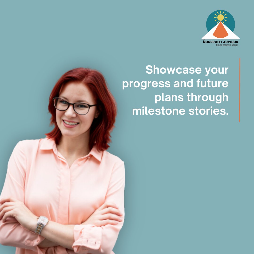 shannoncherry's tweet photo. Celebrate milestones with stories. Show how far your nonprofit has come and what lies ahead. 🎉🏆 Get the free workbook Storytelling for Fundraising at https://t.co/XN0XYHUuTb.  #Nonprofit #Fundraising #Milestones #ProgressStories #Philanthropy #NonprofitLeadership https://t.co/L8DDYsElri