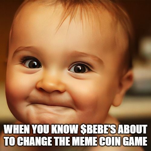 BebeCoinXyz's tweet photo. Join the $Bebe community on https://t.co/7pfGbzzKCW and let's have some fun together! 

The cutest meme coin is waiting for you! 🌟👶 

#BebeCoin #MemeCoin https://t.co/oJK6FTV2Sp