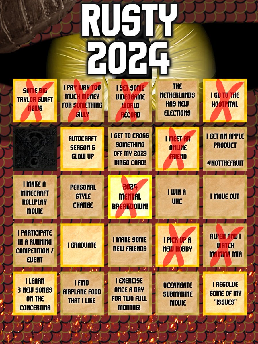 Little update on tha Bingo Card :3