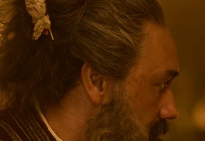 NeverLeftPod's tweet photo. The full analysis is in the episode (as well as some awesome stuff about the raid plant), but here is a close up of the friggin BUTTERFLIES in Ed's hair in 1x5!
#NeverLeftPodcast
#OurFlagMeansDeath
https://t.co/oQWGNhwNqr https://t.co/WICKmtUMog