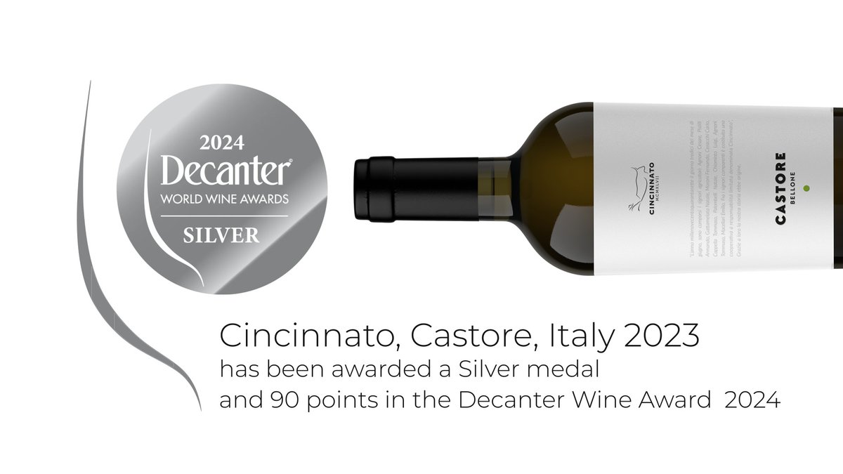 🌟 Castore wine, made from the Bellone grape variety has been awarded a silver medal by <a href="/Decanter/">Decanter</a> . The Decanter Awards, organized by the popular magazine, bestowed 90 points upon Cincinnato winery
.
.
.
#Awards #decanter #awardedwine #achievements