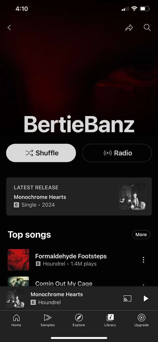 Houndrel__'s tweet photo. @TeamYouTube My artist page on YouTube Music is still displaying my old artist name but all of the releases are displaying my new name. Can you please help me fix this? https://t.co/mBMp0KXHlX