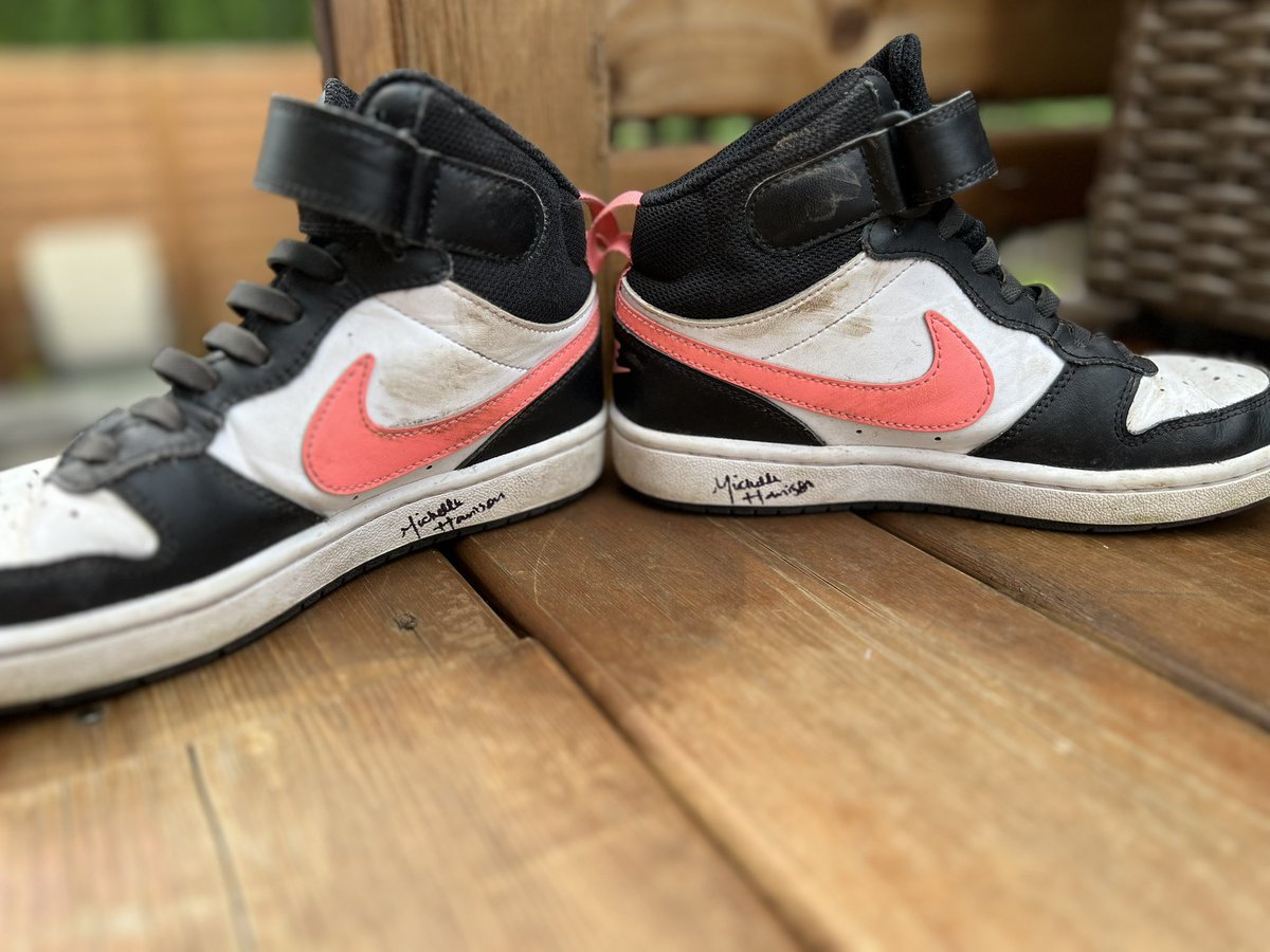 Olympic dreams sparked.

I just got off the phone with my niece in Saskatoon. She was at a track and field camp today and met Olympic hurdler 🇨🇦 Michelle Harrison, set to compete in Paris and leaving Friday.

Shoes signed. And now my niece wants to be a hurdler just like Michelle