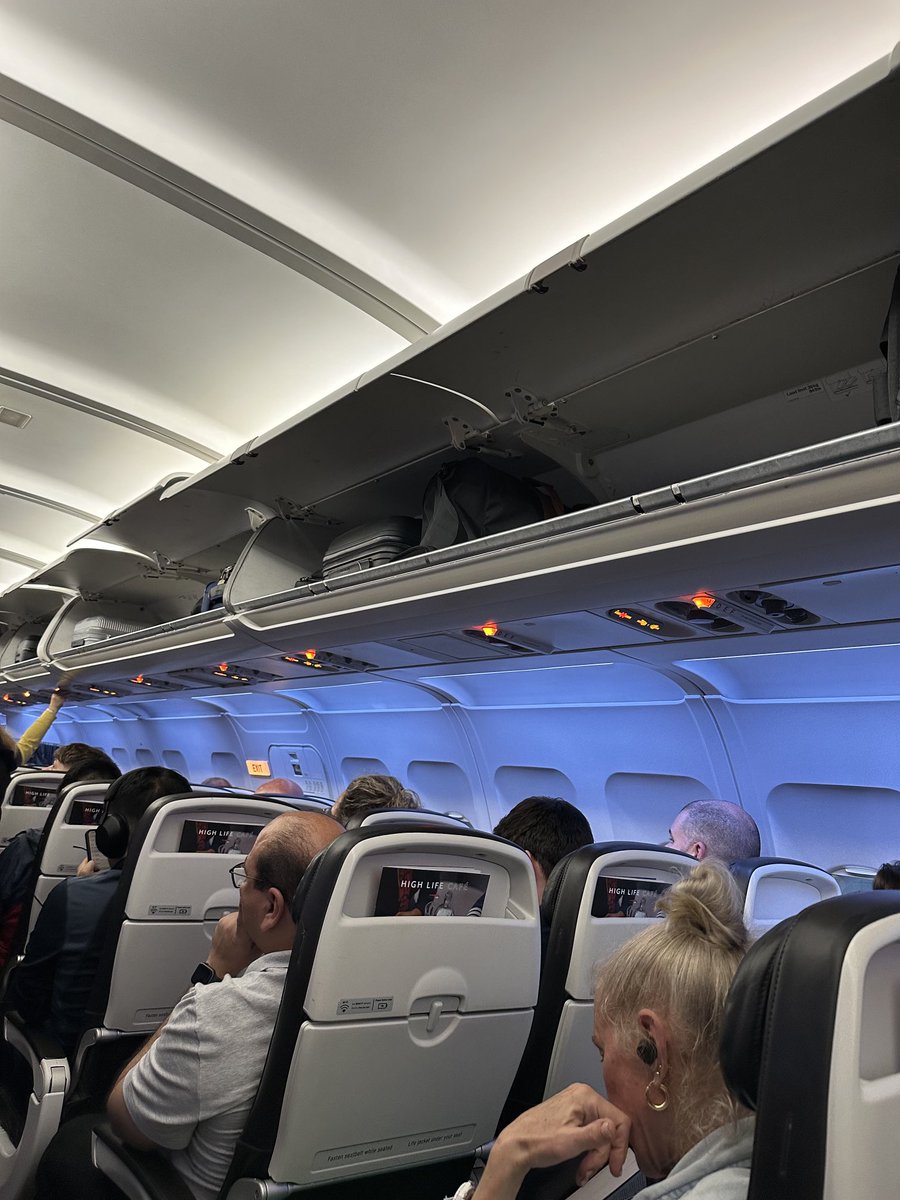 ⁦<a href="/British_Airways/">British Airways</a>⁩ staff lying to everyone on the Newcastle flight that they couldn’t take their hand luggage on board because there are extra small luggage bins. So glad I ignored them and brought my case on - professional liars