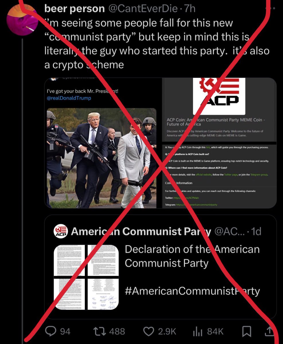 CantEverDie's tweet image. turns out that the “american communist party” is not associated with a crypto scam.  this party has a legal team to send out cease and desists which genuinely made me laugh receiving the letter.  jackson hinkle and haz are two of the founding members.  they’re crypto fascists
