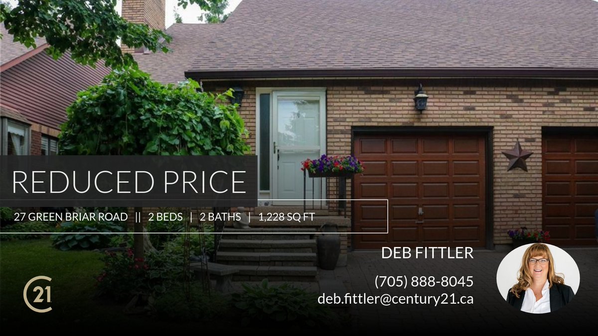 FittDeb's tweet photo. 📍 Reduced Price 📍 This recently reduced home at 27 Green Briar Road in Alliston won't last long, so, don't wait to set up a showing! Reach out here or at (705) 888-8045 for more information!

Deb Fittler
Century 21 Millennium Inc... https://t.co/Pk82GE6S5n https://t.co/EUJKQ5uP8F