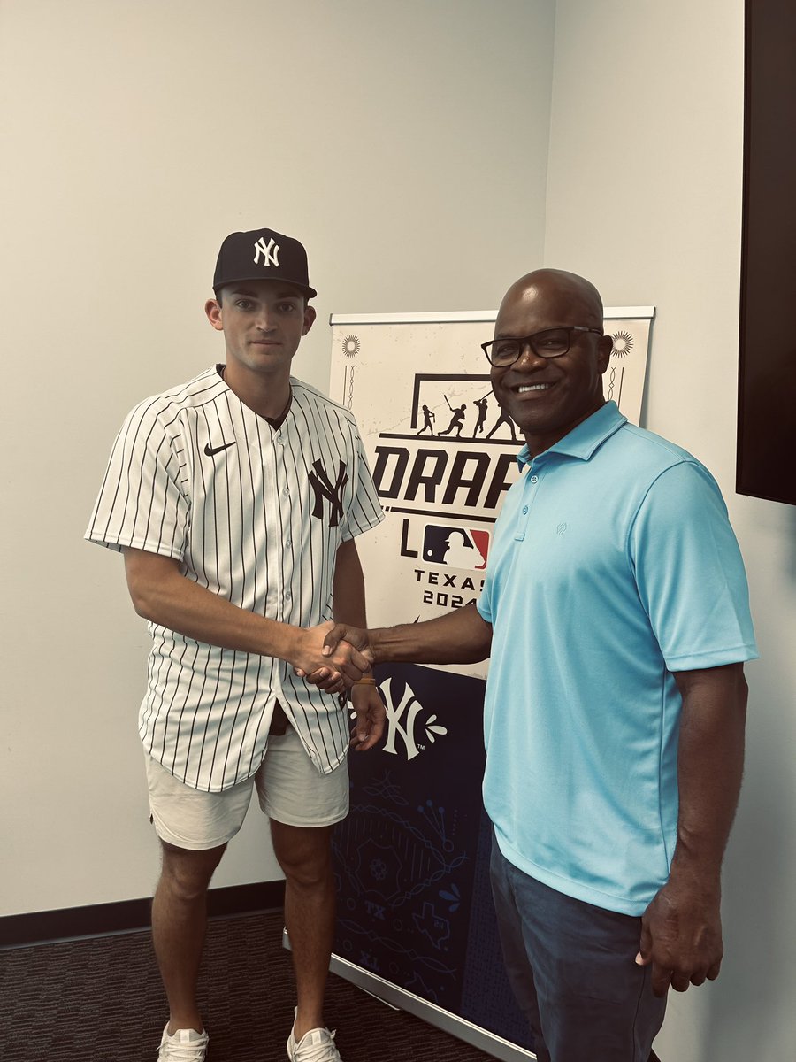 True Gravity Baseball (@tgb_40forty) on Twitter photo Newest <a href="/Yankees/">New York Yankees</a> prospect Wyatt Parliament officially puts pen to paper!
The <a href="/HokiesBaseball/">Virginia Tech Baseball</a> product was drafted in the 7th Round by the New York Yankees after striking out 59 in 43.2 IP this spring. Congratulations Wyatt!
<a href="/wyattparliament/">Wyatt Parliament</a> | #TGBaseball Newest <a href="/Yankees/">New York Yankees</a> prospect Wyatt Parliament officially puts pen to paper!
The <a href="/HokiesBaseball/">Virginia Tech Baseball</a> product was drafted in the 7th Round by the New York Yankees after striking out 59 in 43.2 IP this spring. Congratulations Wyatt!
<a href="/wyattparliament/">Wyatt Parliament</a> | #TGBaseball
