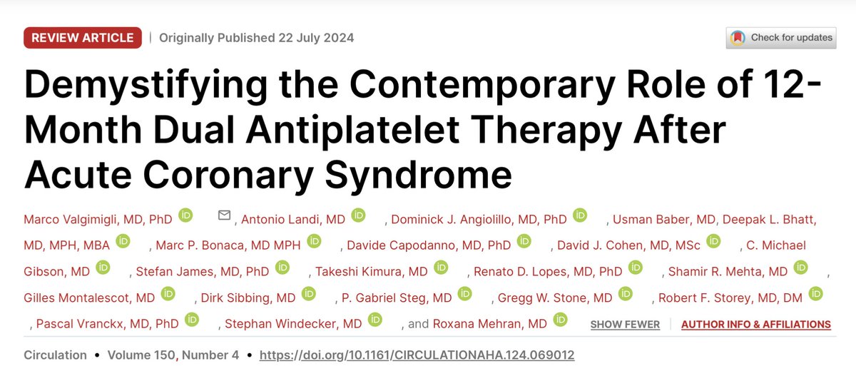 For almost two decades, 12-month DAPT in ACS has been the only class I recommendation on DAPT in American and European guidelines, despite the lack of prospectively established evidence. 

Several subsequent studies questioned the 12-month regimen and suggested that DAPT duration