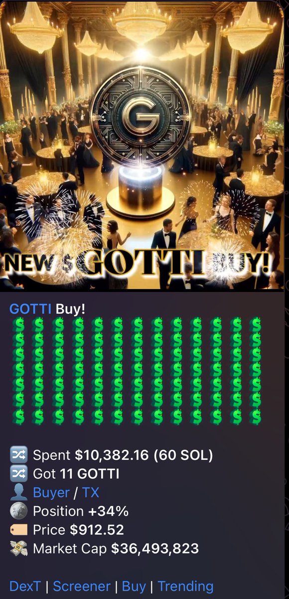 Perfect opportunity to buy <a href="/GottiToken/">GOTTI</a> all

Be quick before the whales swallow it up though, you have been warned!

#Gotti