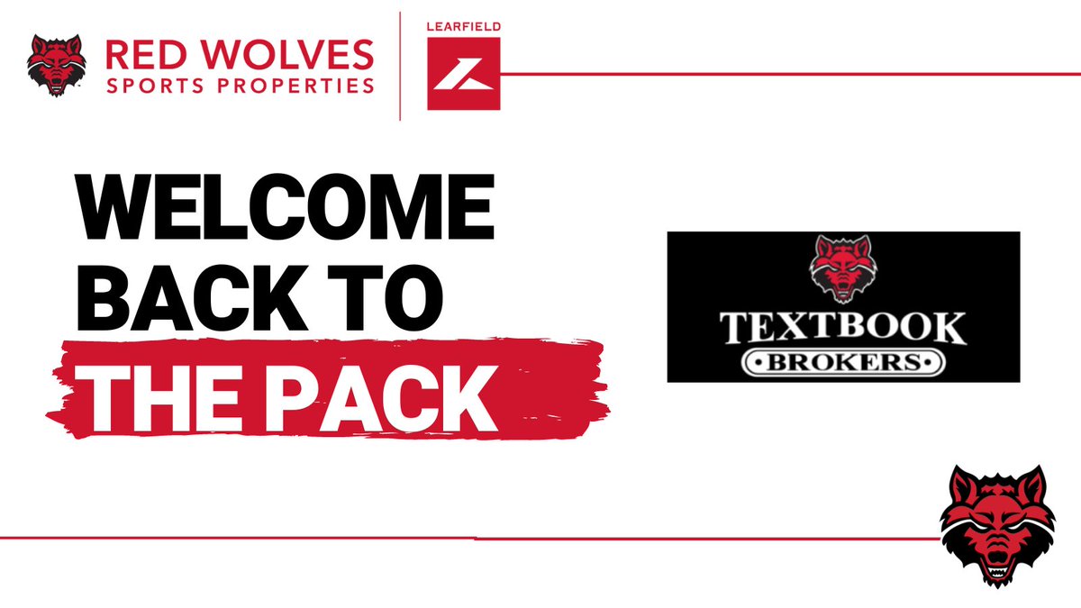 RedWolves_SP's tweet image. 📚@TBB_Jonesboro, Welcome back to the Pack! We thank you for your continued support as an Official Partner of Arkansas State Athletics! #WolvesUp