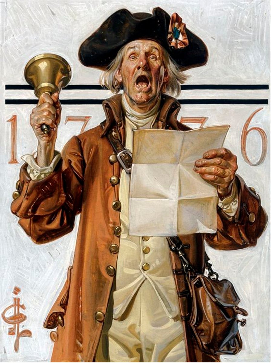 Yulezim's tweet photo. Study: "Town Crier,"July 4,by Joseph Christian Leyendecker
.
.
.
.
#art #digitalart https://t.co/SpYp0yGKO2