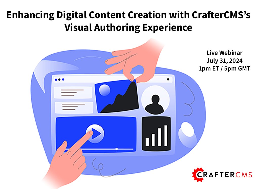crafter_cms's tweet image. You may have heard other vendors talking about #universalcms and #visualcms. Learn how CrafterCMS is even better at our upcoming webinar on Visual Content Authoring on headless CMS. 

us02web.zoom.us/webinar/regist…