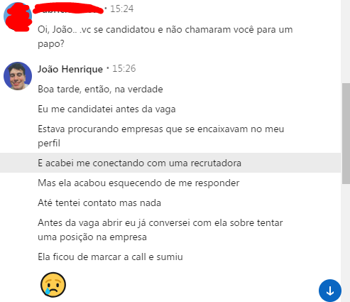 jony_world_'s tweet photo. Novidade no mercado de RH:

Eu viro candidato antes da vaga abrir, entrei em contato com uma recrutadora da empresa e ela quis marcar uma call, chega o dia da call ela me ignora, entro em contato com o Gestor da área e sou eliminado pois fecharam a vaga com outra pessoa antes. https://t.co/HB95bD5pji