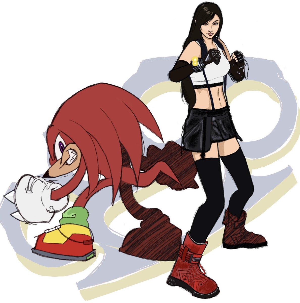 diorashtray's tweet photo. can’t believe i made her foot so big &amp; didn’t notice until I hit post😀 #tifalockhart #knuckles https://t.co/S9eYuB0j4O