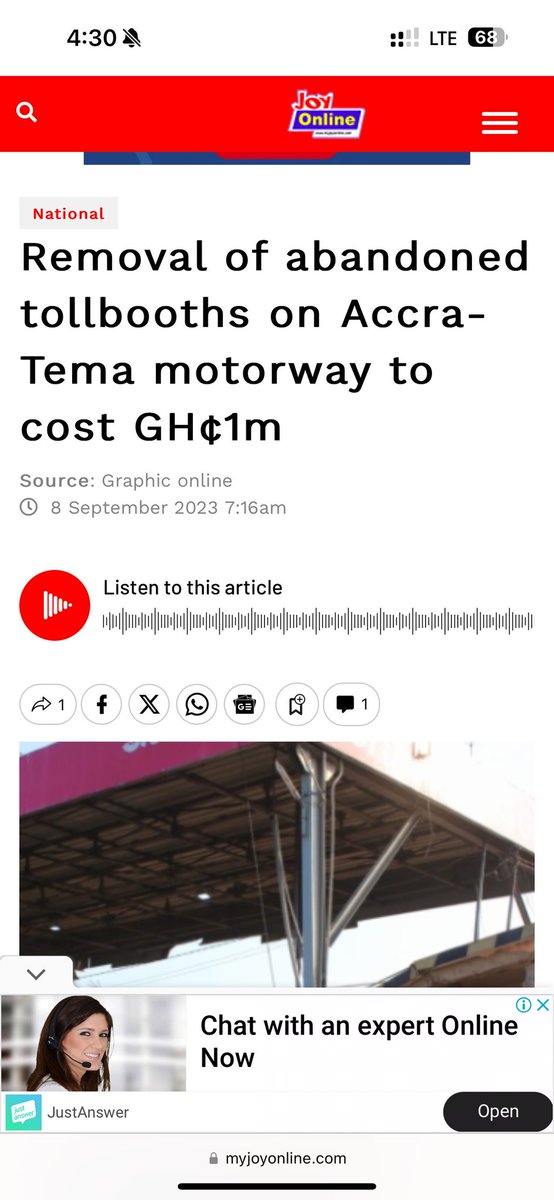 elephantnewsgh's tweet photo. 🚧 The removal of tollbooths on the Accra Motorway cost Ghana 🇬🇭 GH₵1 million. Now, plans to reinstate them are underway, while the e-levy remains. What's your take on this decision? 🛣️💰 #GhanaNews #ENNetwork #Economy #CancelElevy https://t.co/v7aGTRng2M