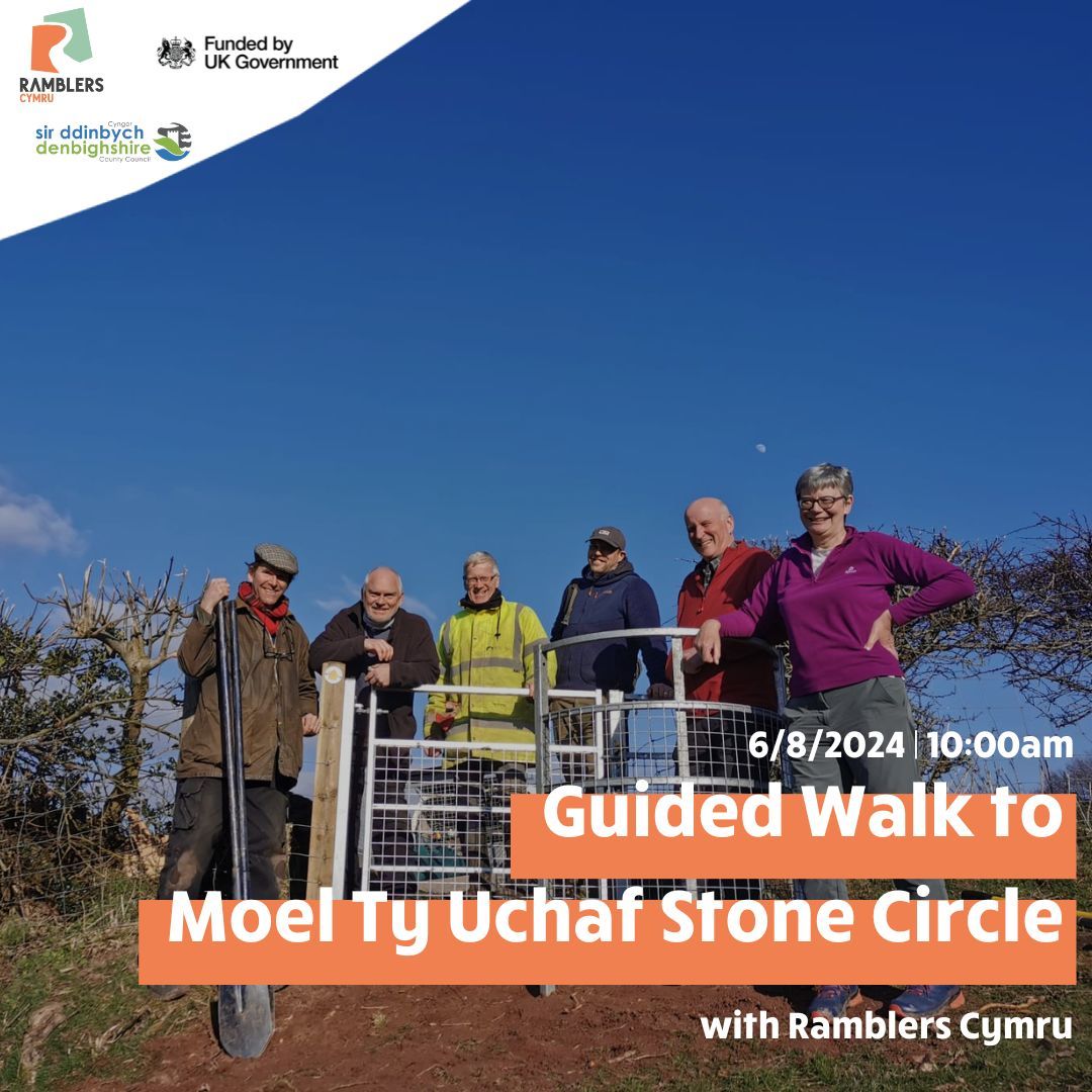 RamblersCymru's tweet photo. Guided Walk to Moel Ty Uchaf Stone Circle🥾🏔

📣 FREE event
🗓 6/8/24 @ 10am
📍 Hendwr Caravan Park, Llandrillo, Corwen, LL21 0SN

📲Contact heather.martin@ramblers.org.uk to reserve your place!

@hendwrcaravan @denbeighshirecc @DenbshireCside @DiscoverDenbs https://t.co/XsAS4OlJoB