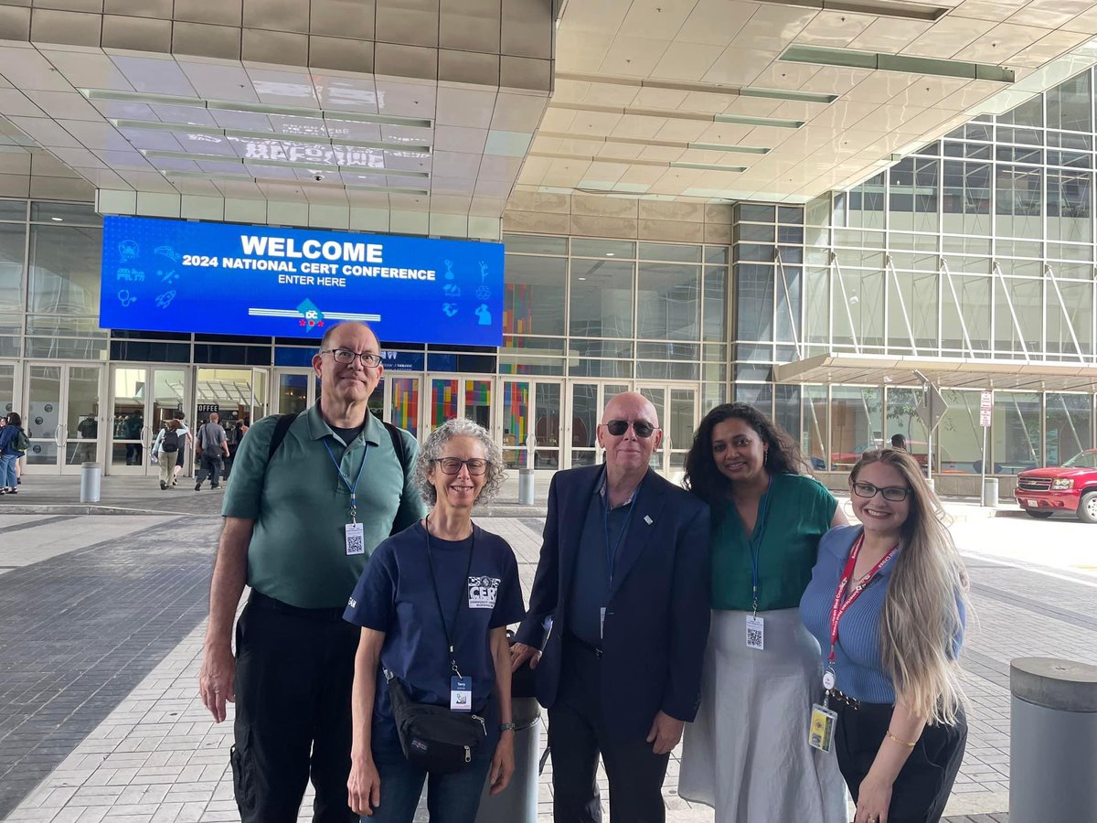 <a href="/MontCoCERT/">Montgomery Co CERT</a> is at the <a href="/NationalCERT1/">National CERT Association</a> National CERT Convention this week in Washington DC. #mococert #nationalcertassociation