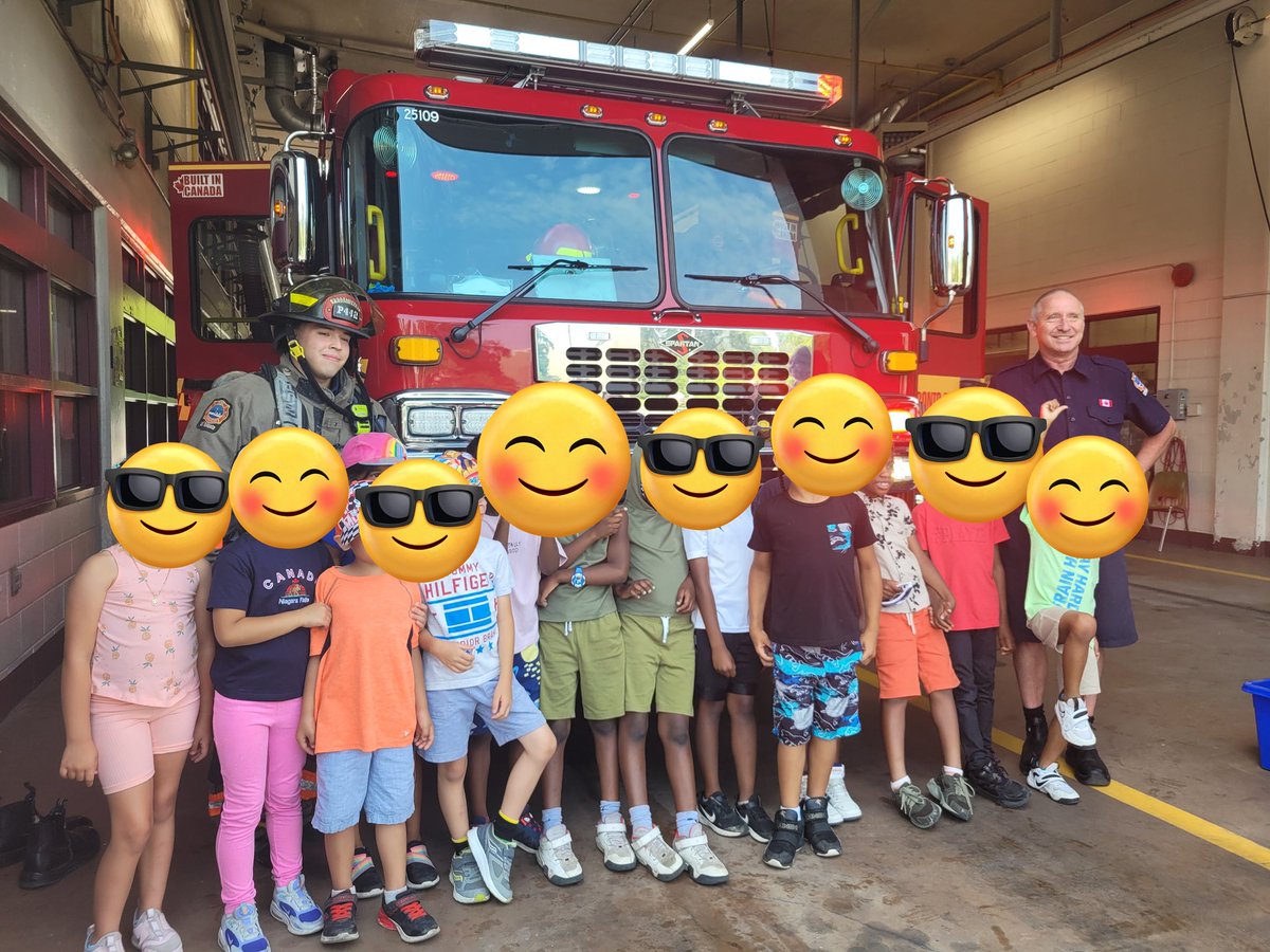 TCDSBSummerLrn's tweet photo. Students at St. John the Evangelist visited the local @Toronto_Fire station today. Thank you for the tour 👨‍🚒🚒 @TCDSB #tcdsbsummerlearning2024 https://t.co/Y2P5R4UOuT