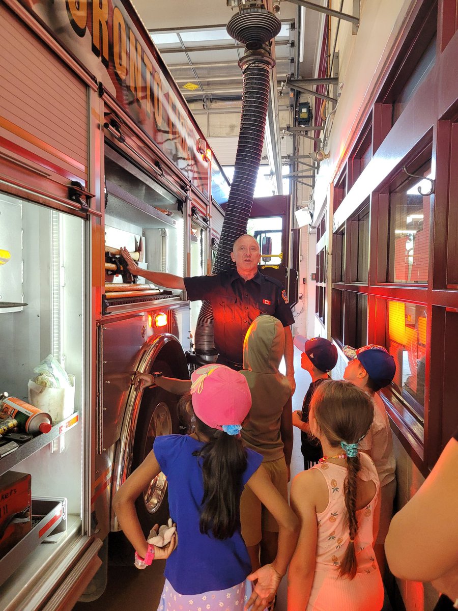 TCDSBSummerLrn's tweet photo. Students at St. John the Evangelist visited the local @Toronto_Fire station today. Thank you for the tour 👨‍🚒🚒 @TCDSB #tcdsbsummerlearning2024 https://t.co/Y2P5R4UOuT
