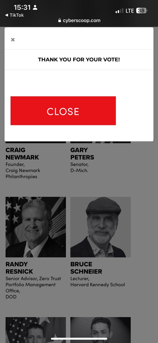 dameanestbean's tweet photo. @RegimentGG @craignewmark @bwforg I voted https://t.co/I4W8tC8yD3