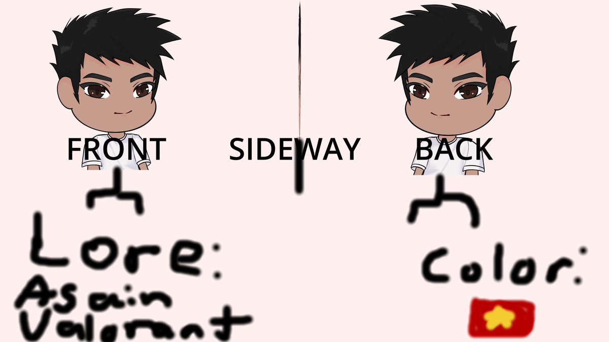 Uh My Name is Mcking1vo I think

Here's my reference sheet of my OC
but I edited it a bit

Art &amp; Design: @/teddyteavt