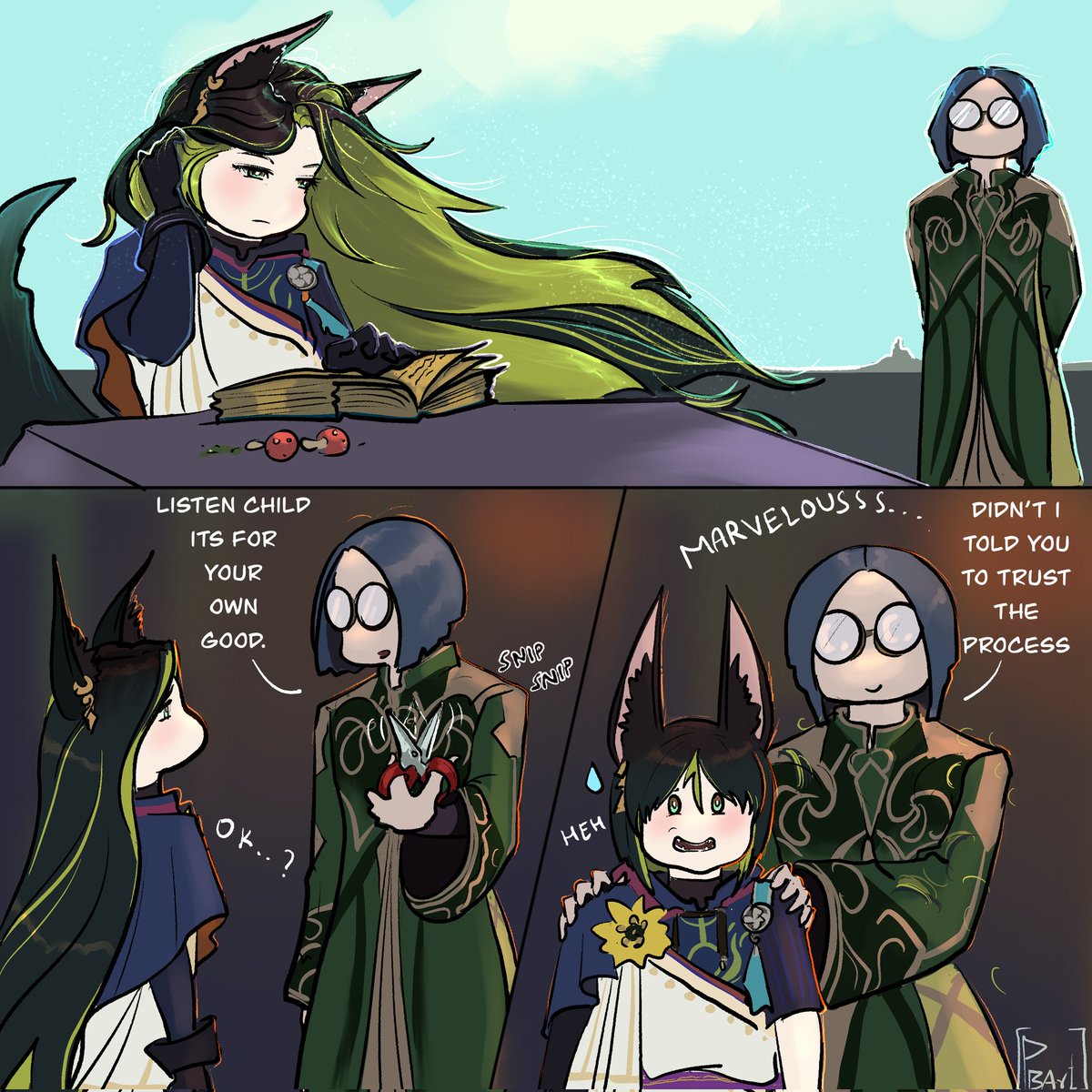 PBArtotaku's tweet photo. Trust the process (Comic by me)
#GenshinImpact #Tighnari #naphis #HoYocreators #GenshinMemes #genshincomic #Genshinfanart https://t.co/KBBf6Y7ryk