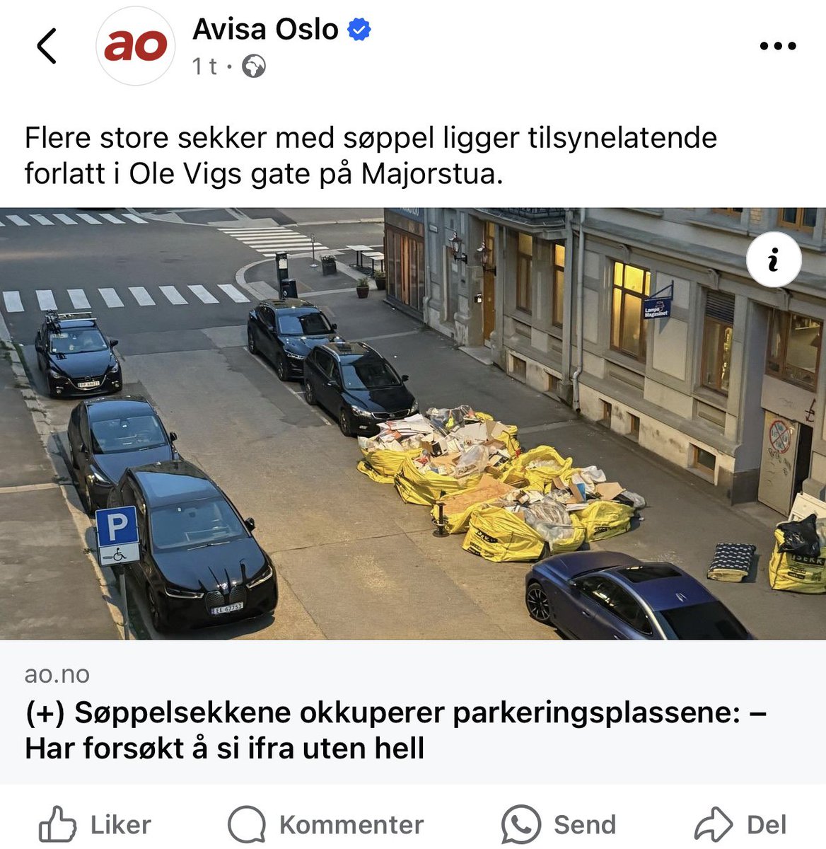 bybetjent7XX's tweet photo. Har kommet med forslag om depositum på sekkene når en kjøper dem og når en bestiller henting så får en depositum tilbake. På den måten slipper vi forsøpling i bybildet, men hva vet jeg. Er bare en simpel parkeringsvakt. #smartbag https://t.co/oeyYKnkRc4