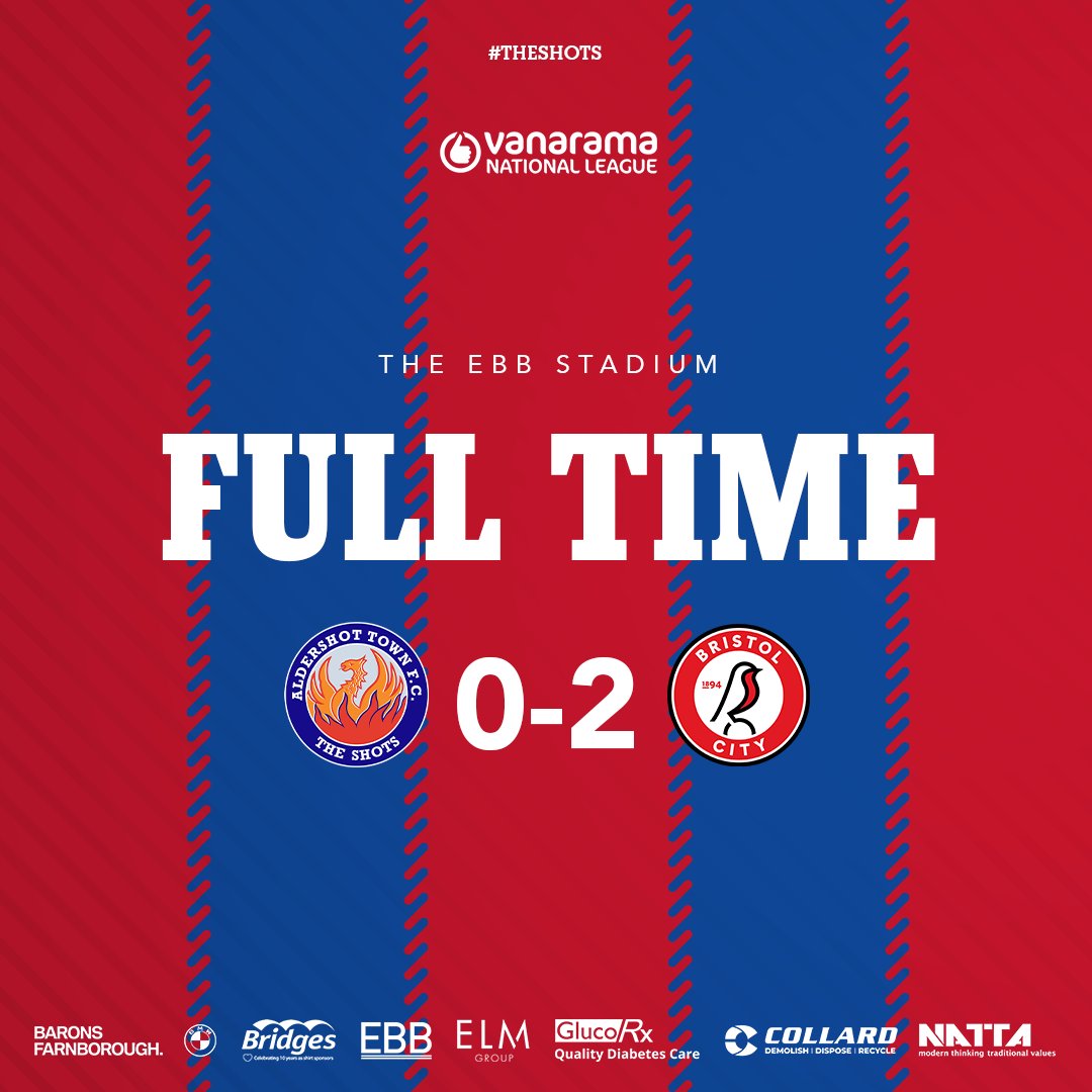 A good performance from the Shots against a very good Championship side 👊

Thanks to <a href="/BristolCity/">Bristol City FC</a> for visiting and a safe journey home to you all 🤝

#TheShots❤️💙
