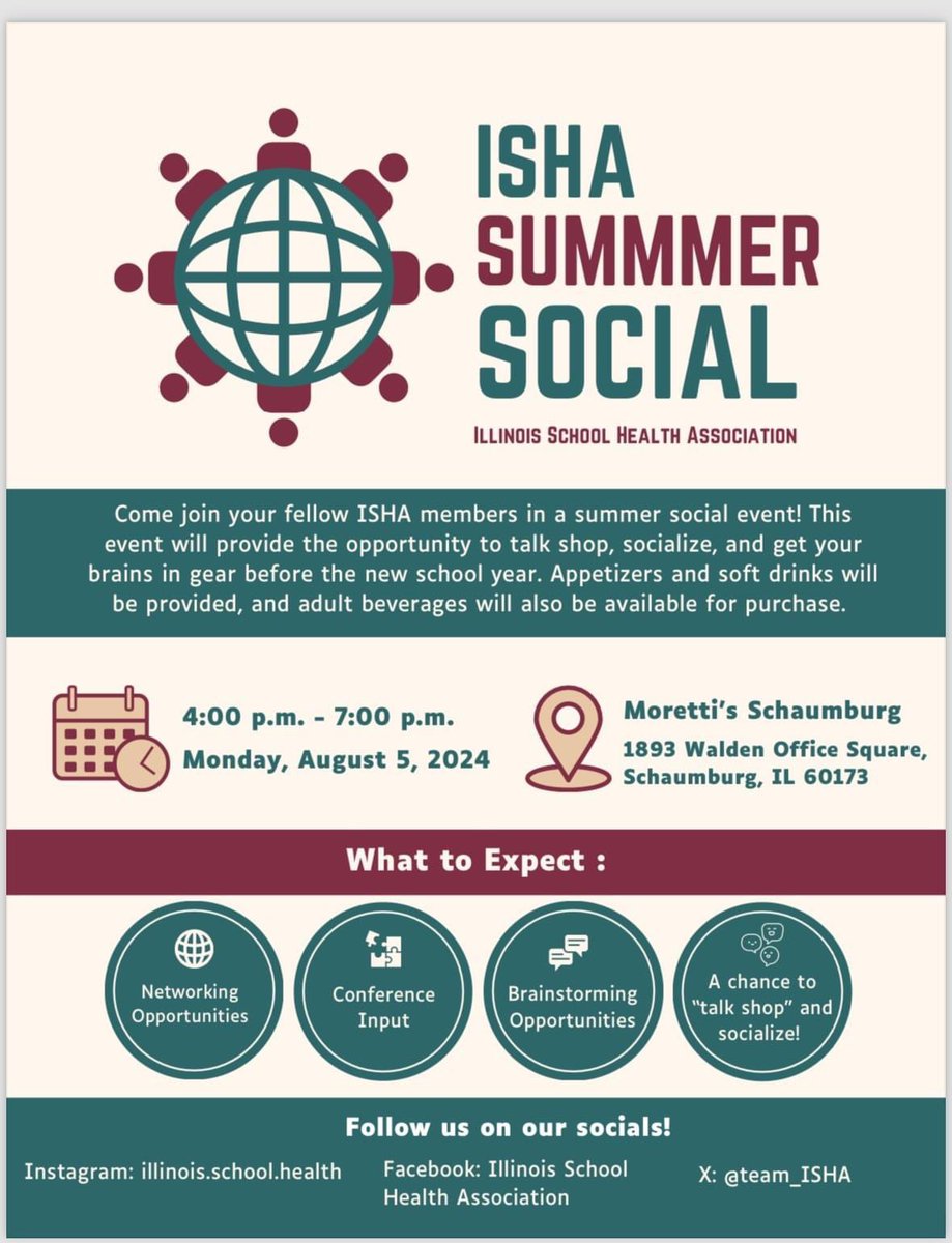 Members received an email to sign up for our summer social with free food and networking!  Please check your emails for the link to the sign up form and respond by July 28th.