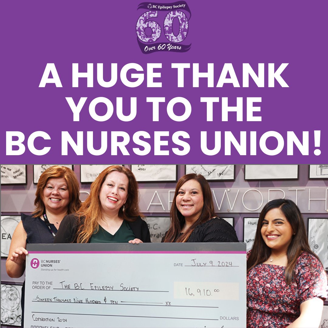 BCEpilepsy's tweet image. A huge thank you to the BC Nurses Union (BCNU) for having us as the Charity of Choice at the BCNU Convention and raising $16,910! #BCNursesUnion #BCNU #Epilepsy #EpilepsyAwareness @BCNursesUnion