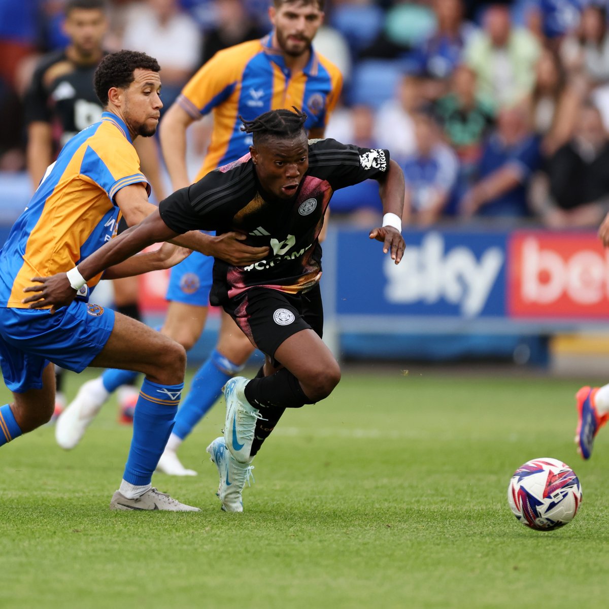 LCFC's tweet photo. Our report form #SHRLEI, as City chalk up a pre-season Shrewsbury win 📰
