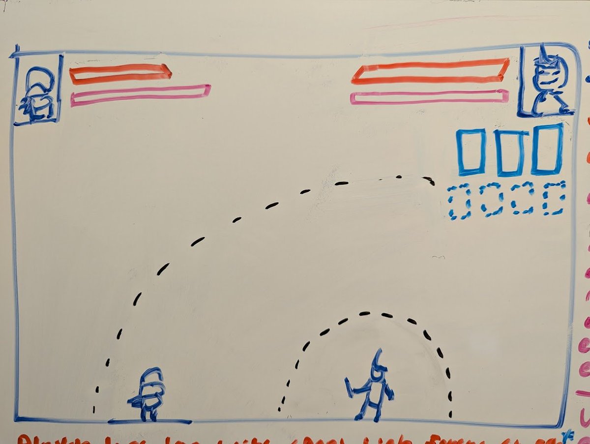 Walt_WW's tweet image. Sometimes the idea fairy blesses you with good ideas late at night, and you have to make crappy whiteboard drawings to capture those ideas. #GameDev life...