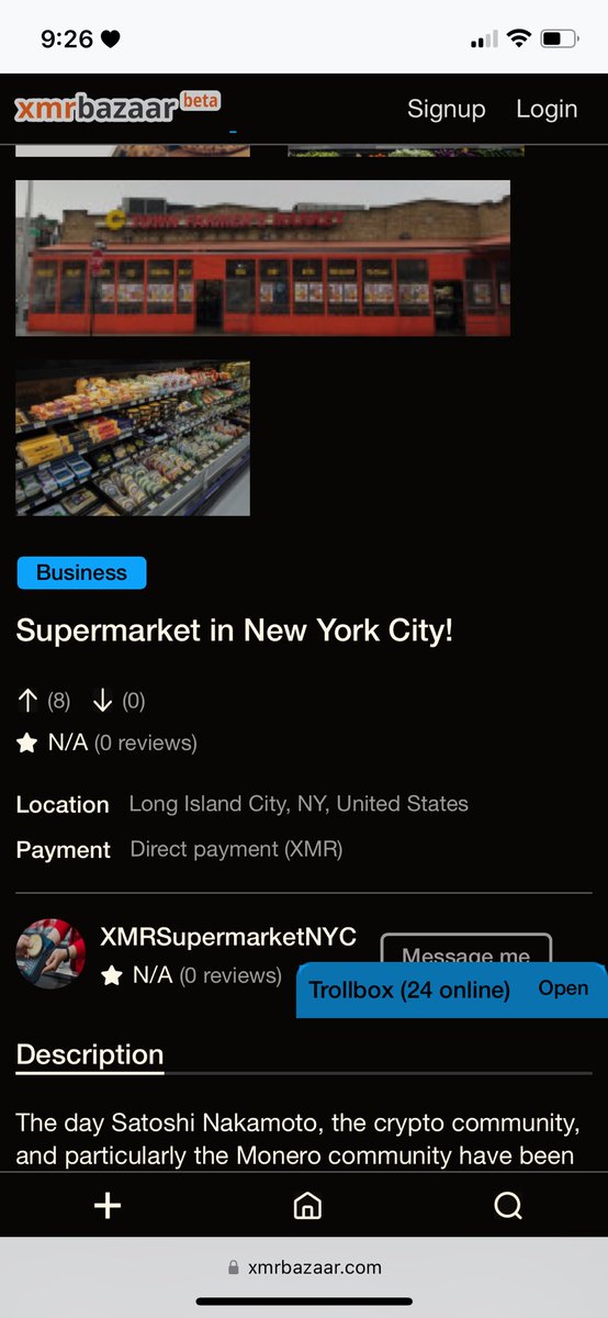 Amazing!!! …If this is legit. We will find out! Video of me going food shopping coming soon … 🥚🥩🧀🍓🗽🚀

My <a href="/xmrbazaar/">xmrbazaar</a> dream come true!!
