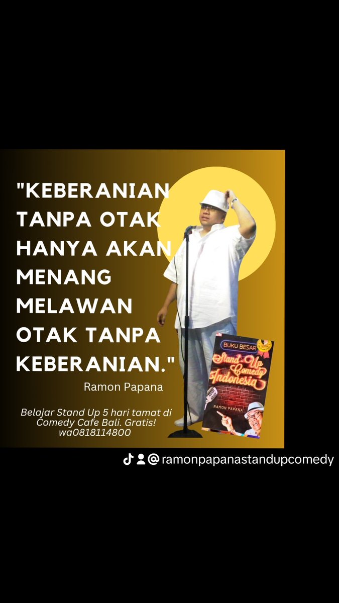 Jawab: Main(Jamb)
Sebaiknya jangan menjatuhkan comic lain dlm bidang apapun apalagi untuk menaikkan reputasi sendiri #ramonpapanastandupcomedy