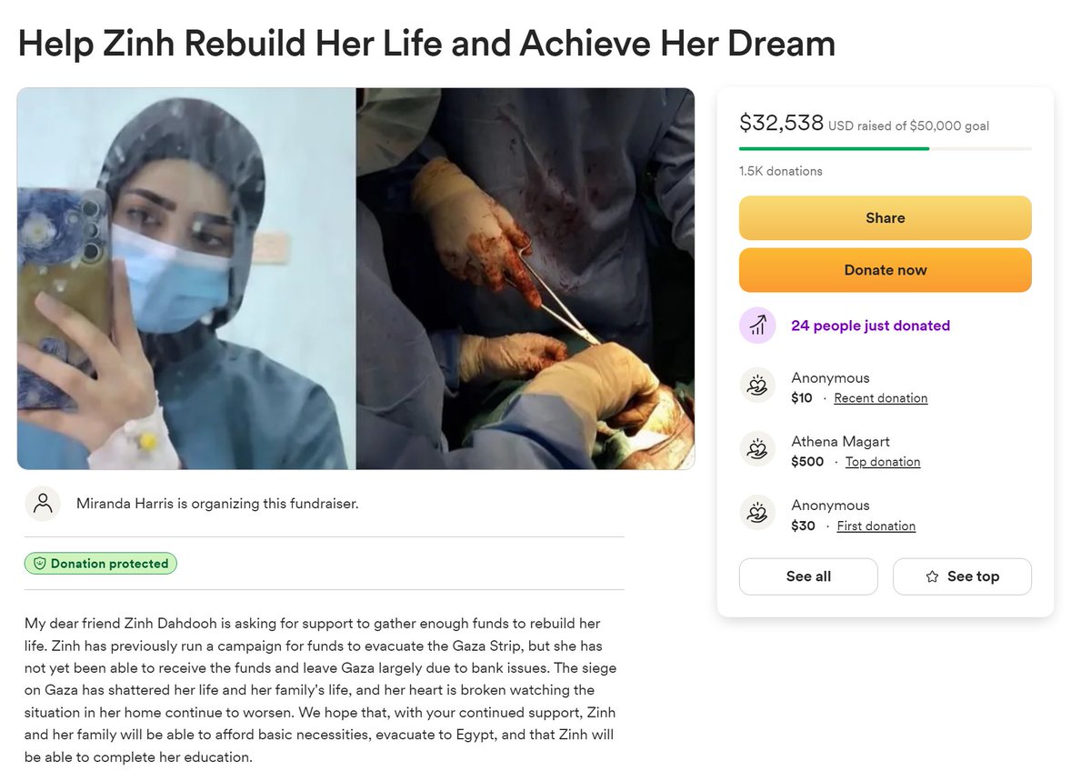 ZINH IS UNWELL AND BEDRIDDEN. SHE DOES NOT KNOW WHATS WRONG WITH HER

please support her family's evacuation fund gofund.me/f6ec993f 🇵🇸