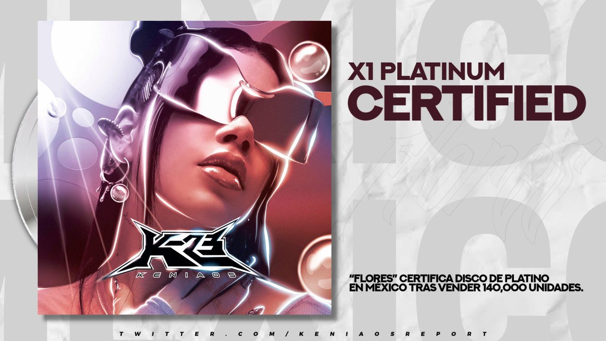 KeniaOsReport's tweet photo. “Flores” de @KeniaOS ha certificado disco de PLATINO en México por @Amprofon. 🇲🇽 https://t.co/Jg8Q5z7SrA