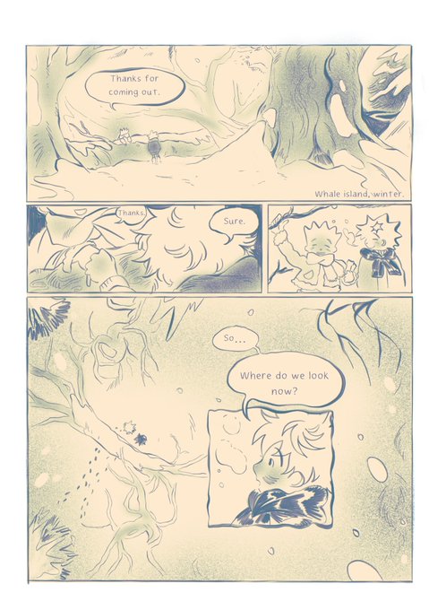 Gon and Killua search for a lost knife🌨️ comic I did for @zine_garden #hxh (1/2) 