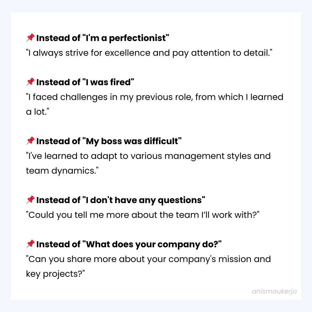 anssxh's tweet photo. How to speak professionally during interview😉