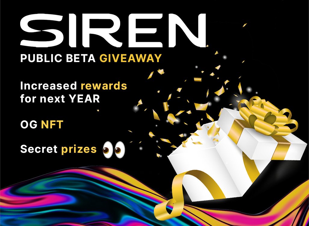 RWAF___'s tweet photo. JOIN SIREN IN THE NEXT 30 DAYS and earn a unique Siren OG NFT, OG titles, platform benefits, and rewards! 🏆

https://t.co/jaM247jUn4 https://t.co/nZ1Rb6qQ5Z