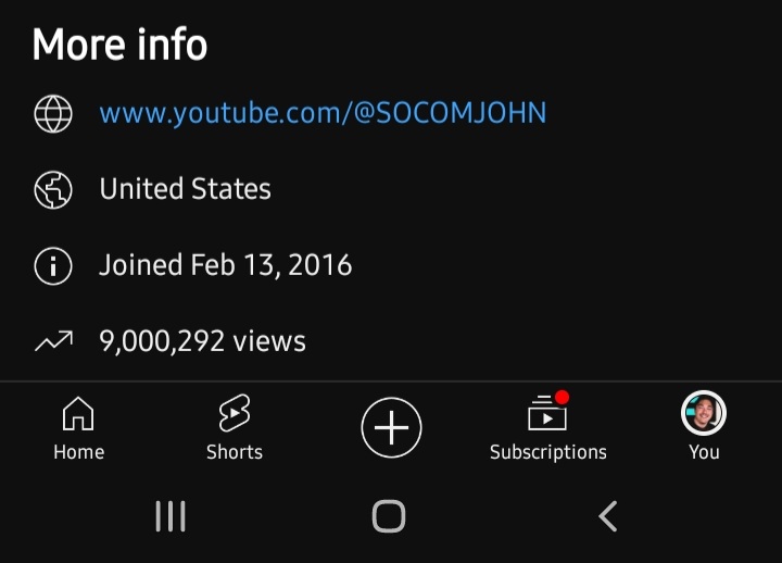 SOCOMJOHN's tweet photo. We hit 9 MILLION views today on YouTube! 💯🔥
I love you guys🤝
#SOCOM #SOCOMJOHN https://t.co/tVj8rsaRE8