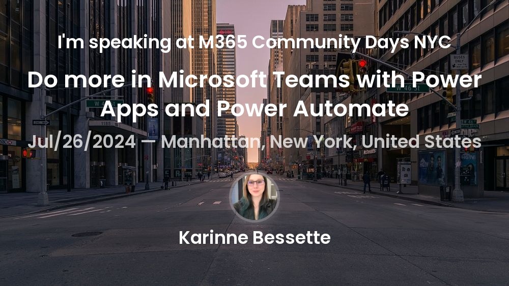 M365 Community Days New York City (@m365nyc) on Twitter photo Do more in #M365Teams with #PowerApps and #PowerAutomate with <a href="/RinBytes/">Karinne Bessette</a>
#m365nyc bit.ly/4atAfPJ Do more in #M365Teams with #PowerApps and #PowerAutomate with <a href="/RinBytes/">Karinne Bessette</a>
#m365nyc bit.ly/4atAfPJ