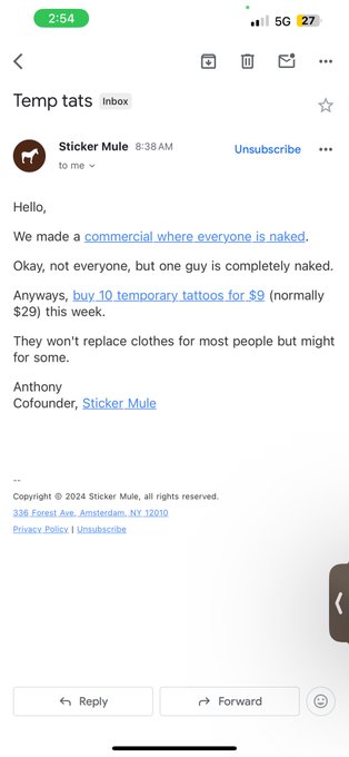 Sooooo I unsubscribed to stickermule and somehow I still am receiving crazy emails from them?? How is