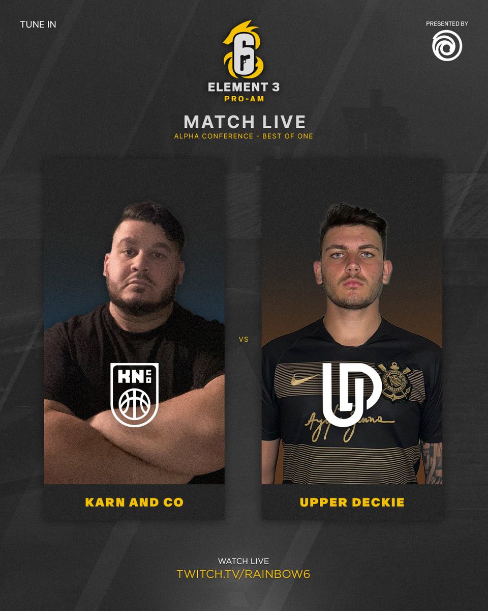 R6esportsNA's tweet photo. ππPLAYDAY THREE STARTS NOW ππ
@KarnLFO π #UpperDeckie https://t.co/cOf99VfUUY
