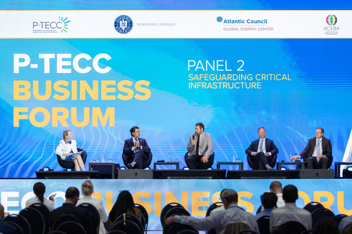 ACGlobalEnergy's tweet photo. @CiolacuMarcel @Tianu @SecGranholm @JenGranholm @ENERGY @GuvernulRo @Landon_Derentz @EIB @DFCgov @GEVernova @EBRD @marius_cara @VictorParlicov @GeorgePickart @VictoriaZinchuk @AtlanticCouncil Improving the physical and cyber protection of critical infrastructure is of growing importance.
How can the public and private sectors improve information sharing to spread awareness of cyber-attacks and vulnerabilities?
@AmbMaryWarlick moderates this discussion at #PTECC.🇷🇴 https://t.co/zBTbbxfJn3