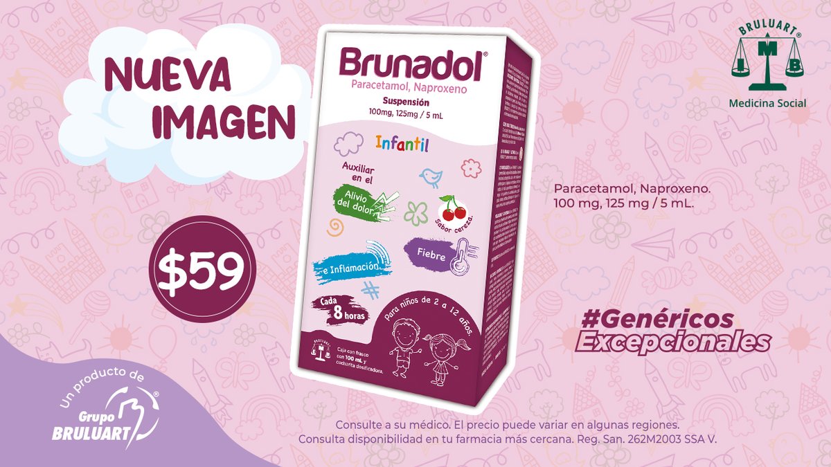 En Farmacias Gi siempre nos preocupamos por los más pequeños.
Encuentra Brunadol.
