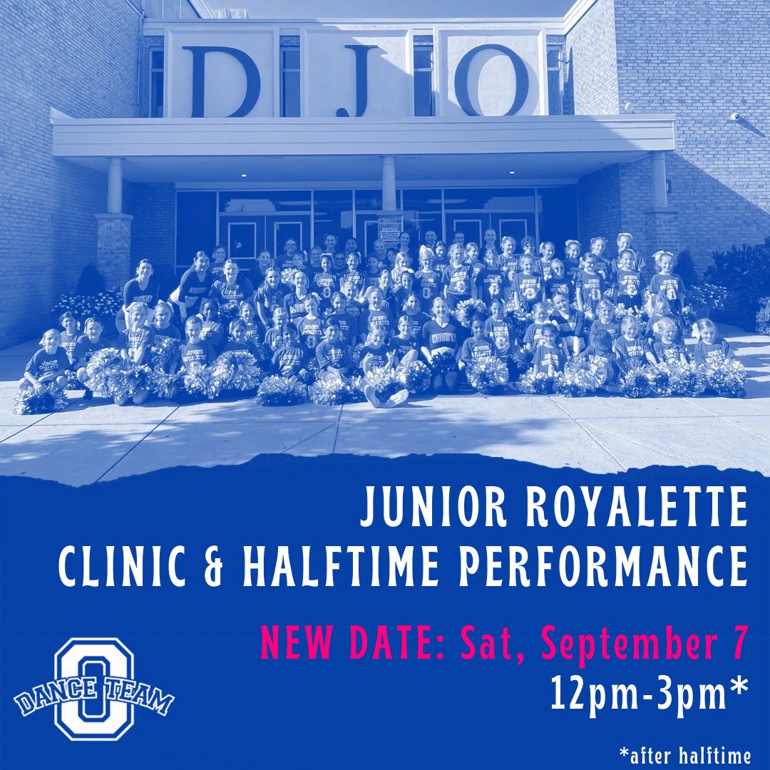 OConnellRDT's tweet photo. NEW DATE: Our annual RDT Junior Clinic &amp; Halftime Performance. SEPTEMBER 7 — See you there. Registration opening soon. https://t.co/OXfohq7eH4