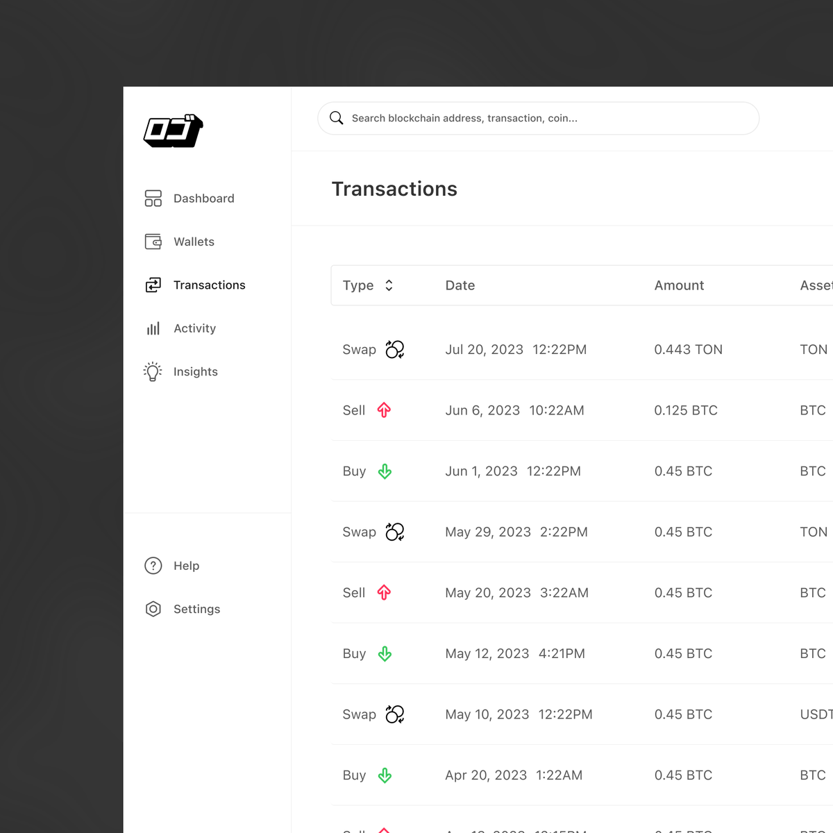 Tony_Okpunor's tweet image. Day 4. Transaction history page for a crypto wallet. 

#30daysofweb3